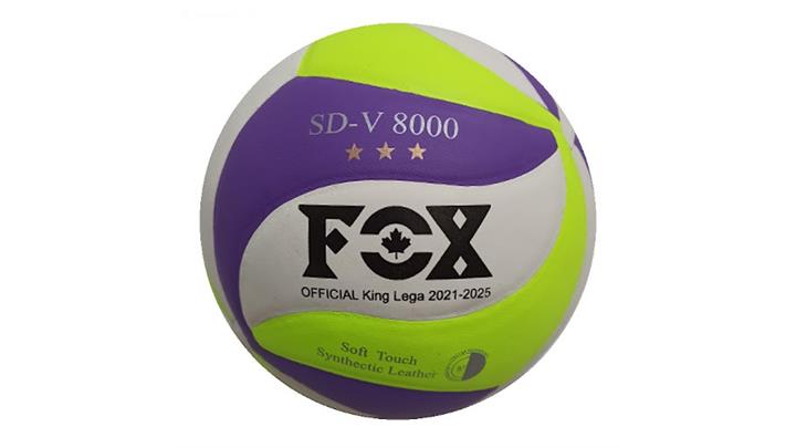 توپ والیبال چرمی فاکس سبز بنفش