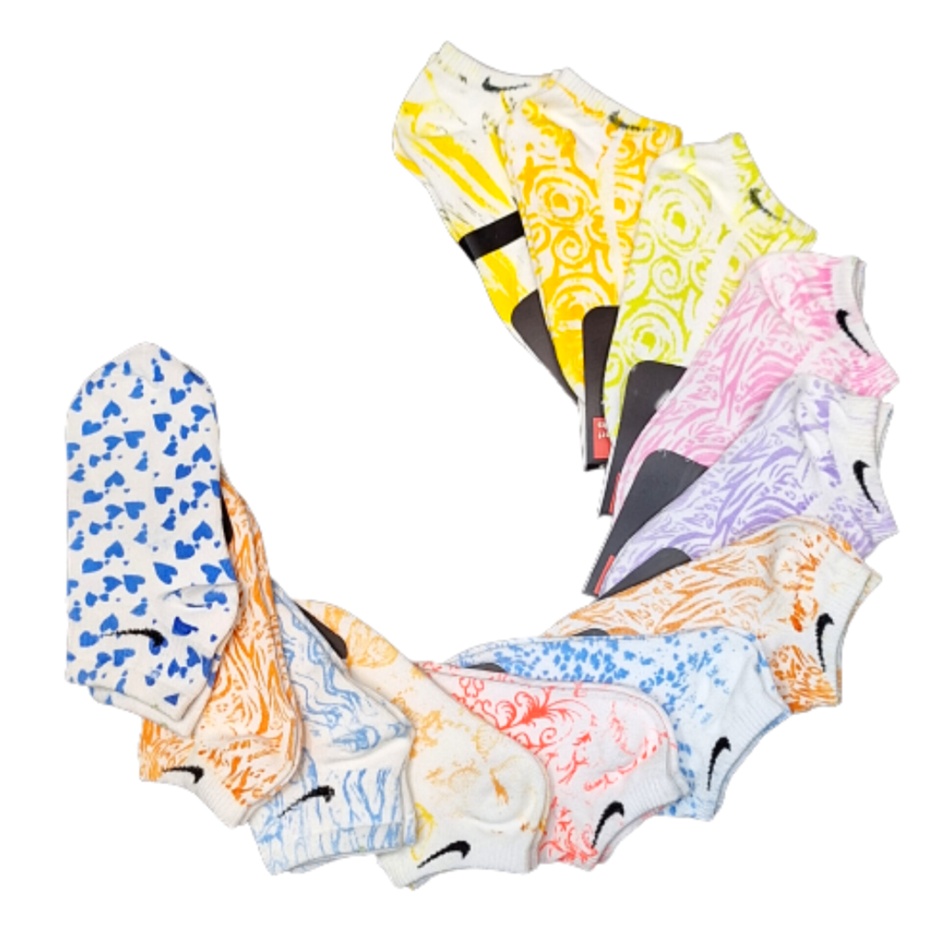 جوراب مچی آبرنگی مدل نایک