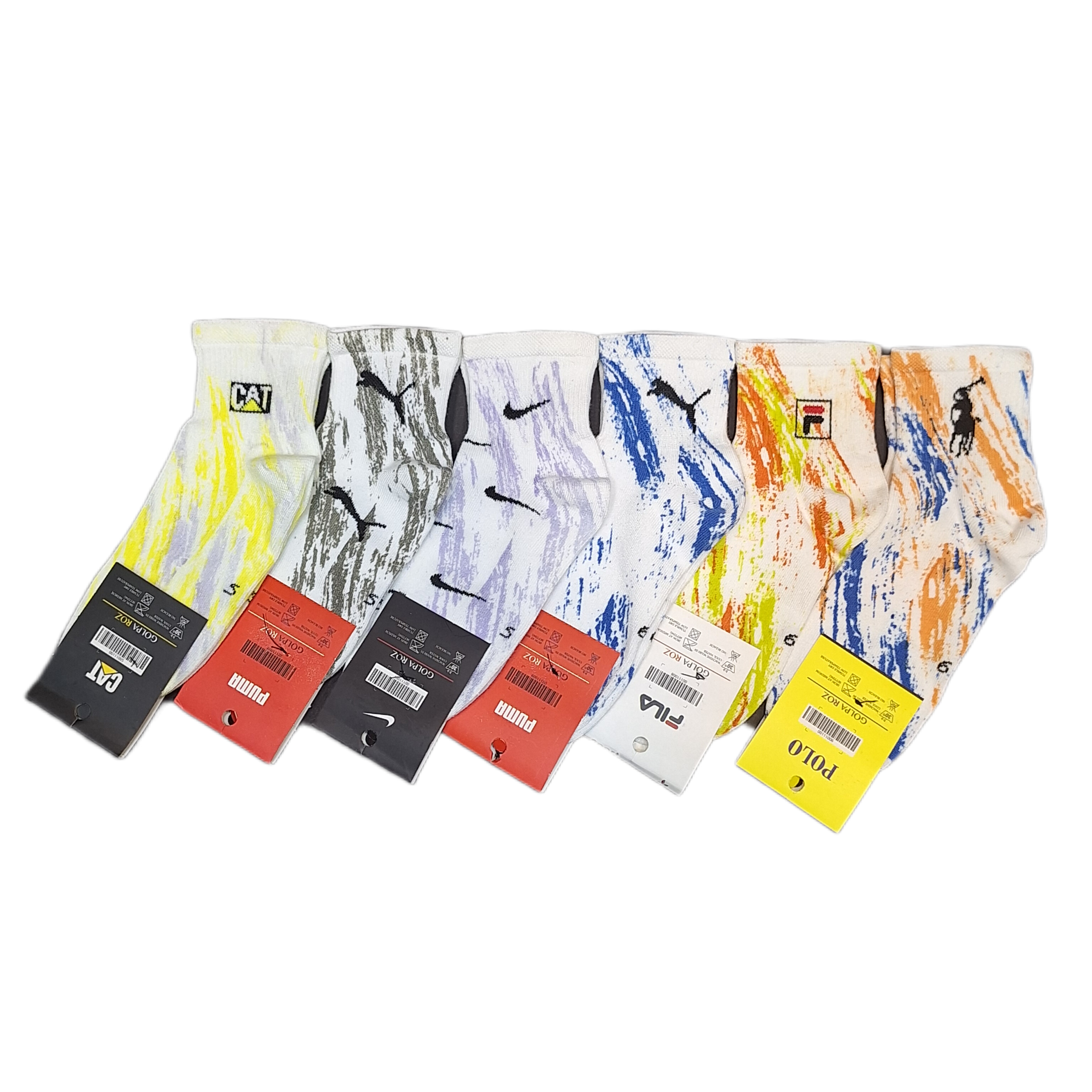 جوراب ساق کوتاه سایز کوچیک طرحدار