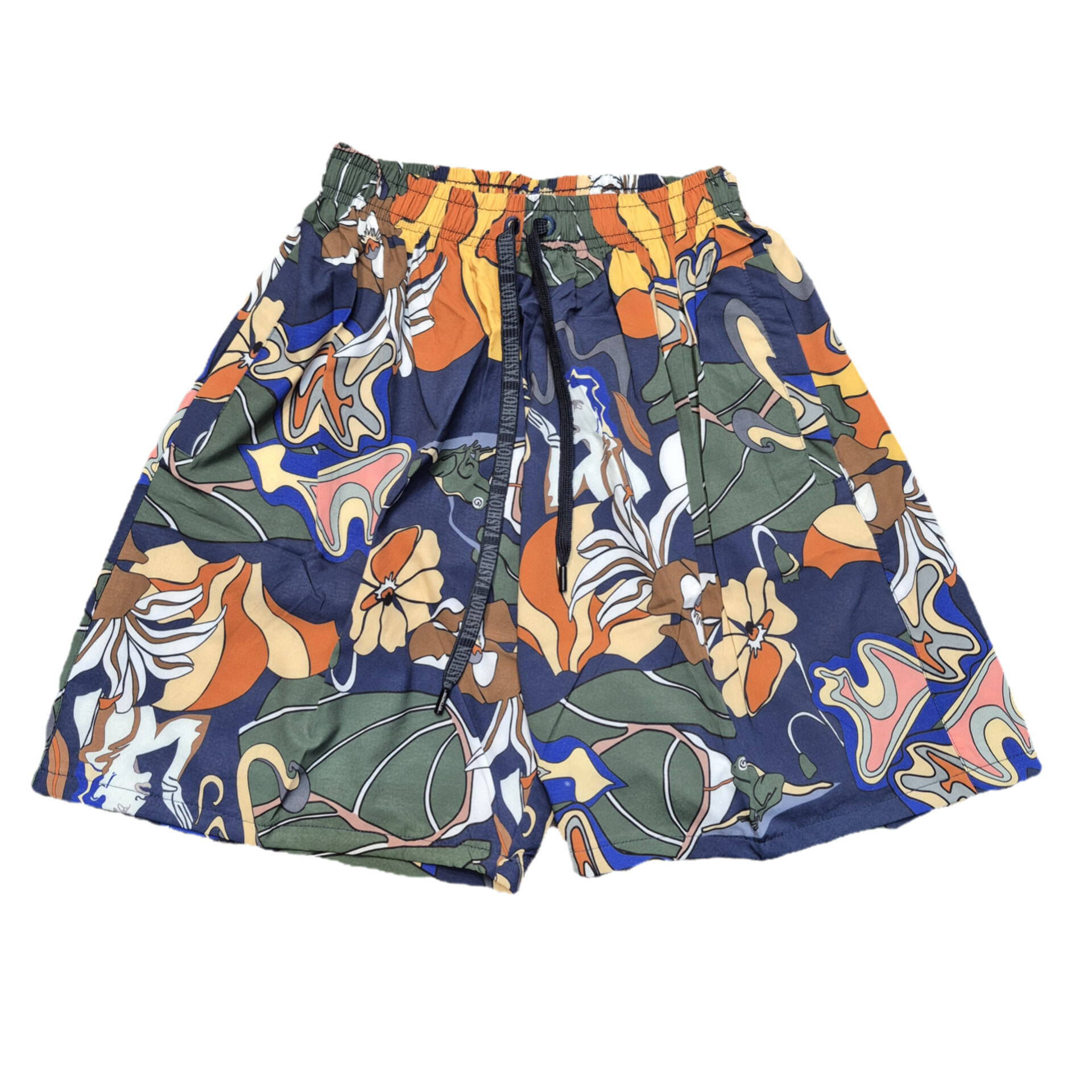 شلوارک سونا طرح گل نارنجی