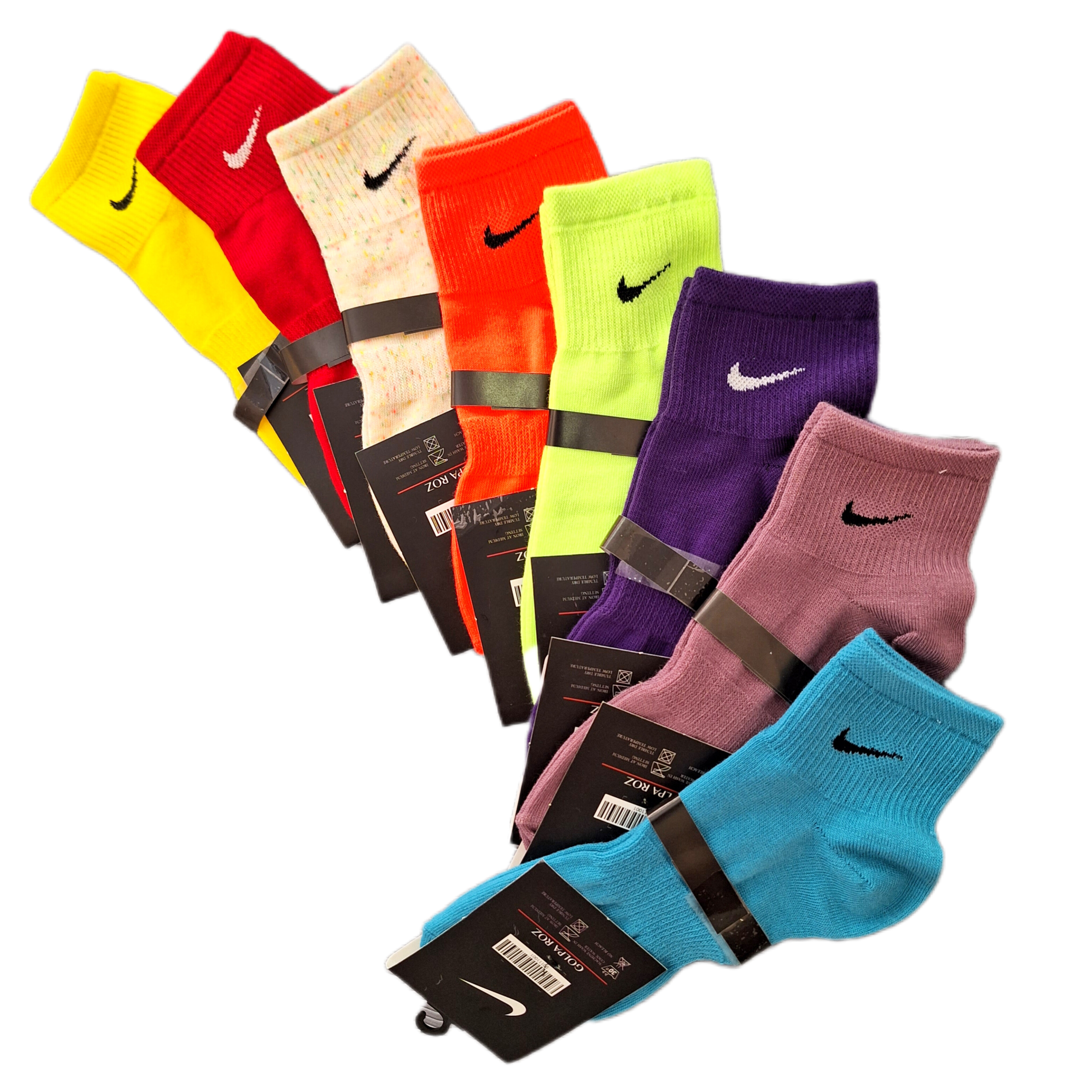 جوراب ورزشی ساق کوتاه رنگی نایک
